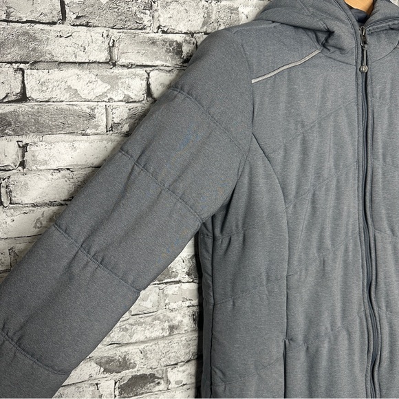 EUC Zella Women’s Daphne Hooded Charcoal Puffer Jacket Size Small (RN 58655) - Picture 3 of 16